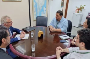 Representante da Suframa recebeu embaixador da Bélgica na sede da Autarquia, em Manaus.